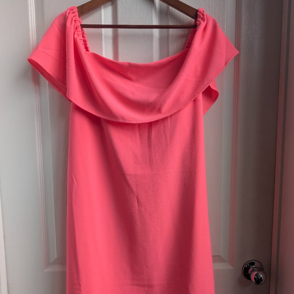 NWT Charles Henry Hot Pink Off Shoulder Dress | XL | Nordstrom